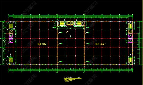 廠房cad建筑施工平面圖設(shè)計(jì)平面圖下載